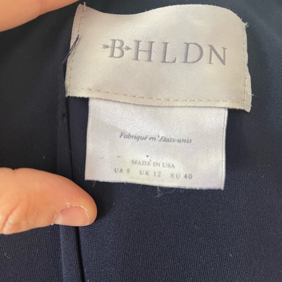 BHLDN Gerri One-Shoulder Crepe Dress Gown - Picture 3 of 9